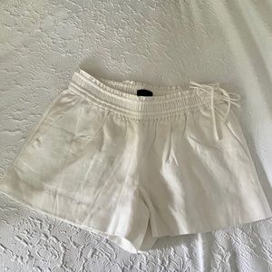 JCrew White Tie Waist Shorts, Never Worn!